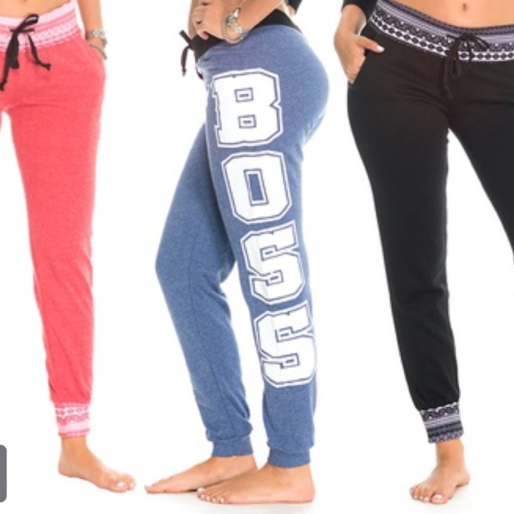 NWT Blue BOSS Track Jogger Sweat Pants, Medium warm, soft cozy Coco Limon